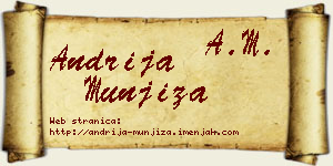 Andrija Munjiza vizit kartica